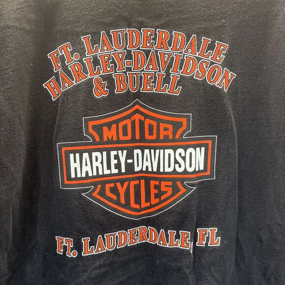 Harley Davidson Purple Wings Gas Tank Riders Ft Lauderdale FL T-Shirt Mens L - Picture 4 of 10